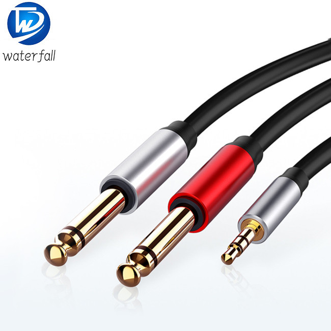 Câble Jack 6.35mm Mâle Vers Jack 6.35mm Mâle Mono Blindé Plaqué Or 2m P 14193