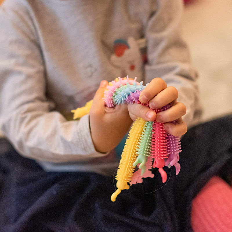 【New】1/5Pcs Fidget Worm Noodle Stretch String Kawaii Unicorn Party ...