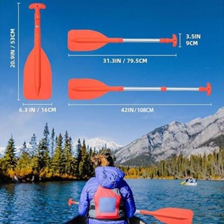 WINTE Emergency Boat Paddle, Aluminum Shaft Adjustable Length Boat Oars ...