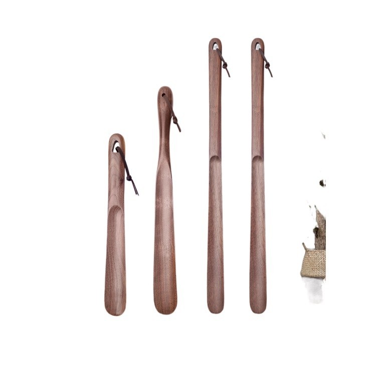 Household creative shoehorn ♣ black walnut wood plus long handle shoe ...