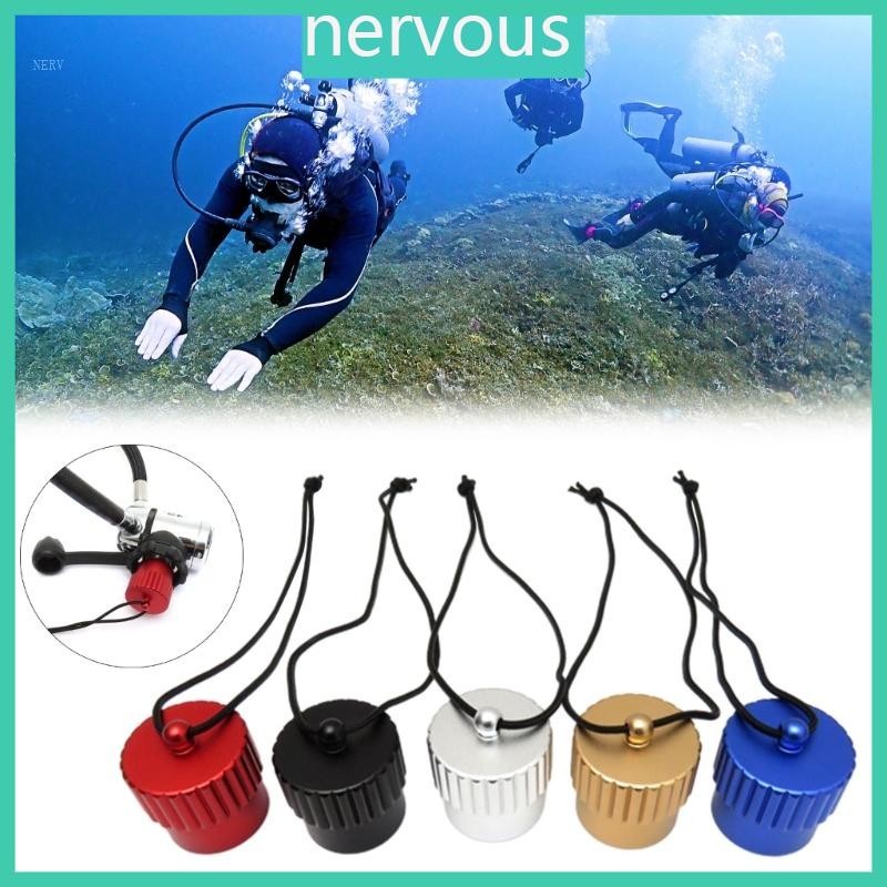 Nerv Diving Din Tank Valves Regulator Dust Plug Caps Attached With Rope 