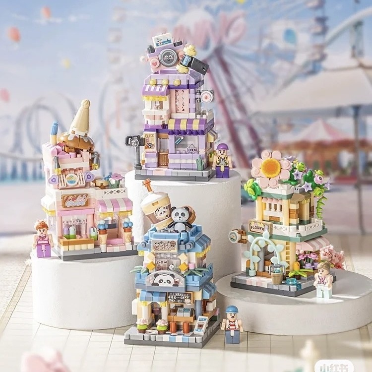 Toys Bricks Block City LOZ NEW Mini Street Shop Series City View Bricks