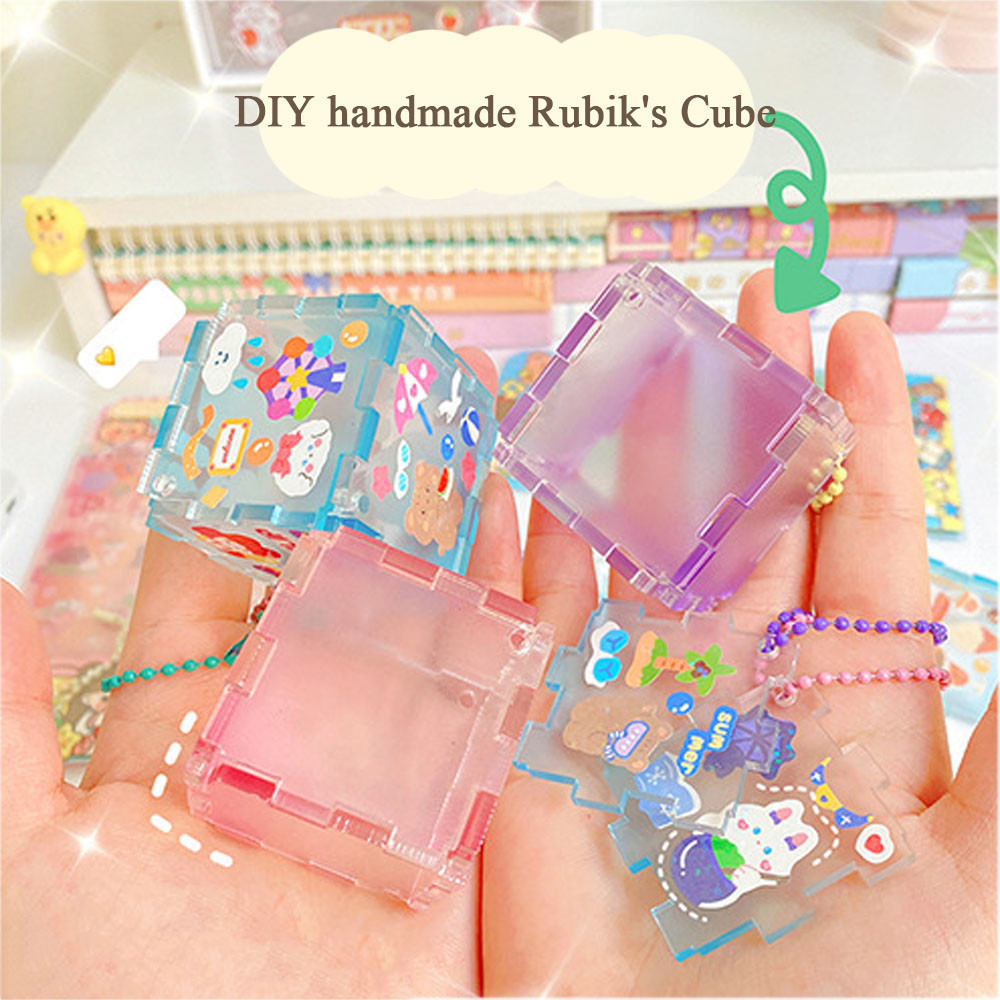 Handbook Material DIY Keychain Guka Set Handmade Magic Cube Pendant ...