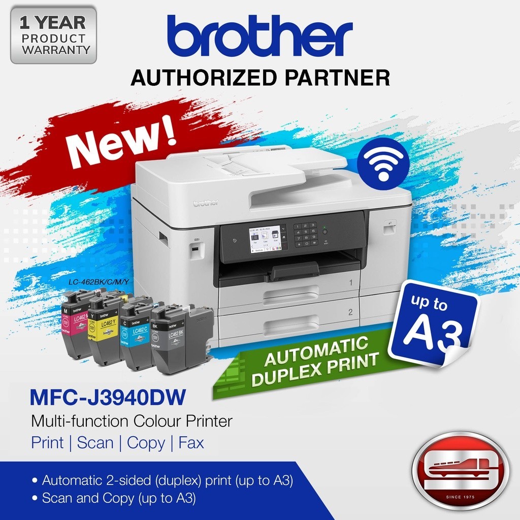 Brother MFC-J3940DW Multi-function Colour Printer (Print, Scan, Copy ...