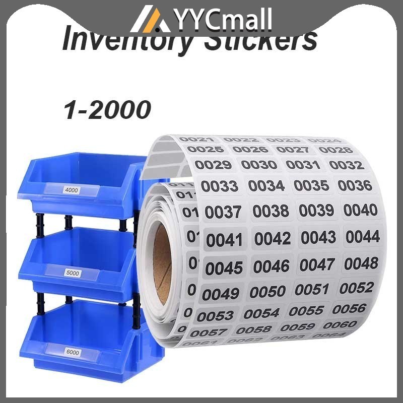 Inventory Tags Stock Number Sticker Self-Adhesive Number Stickers For ...