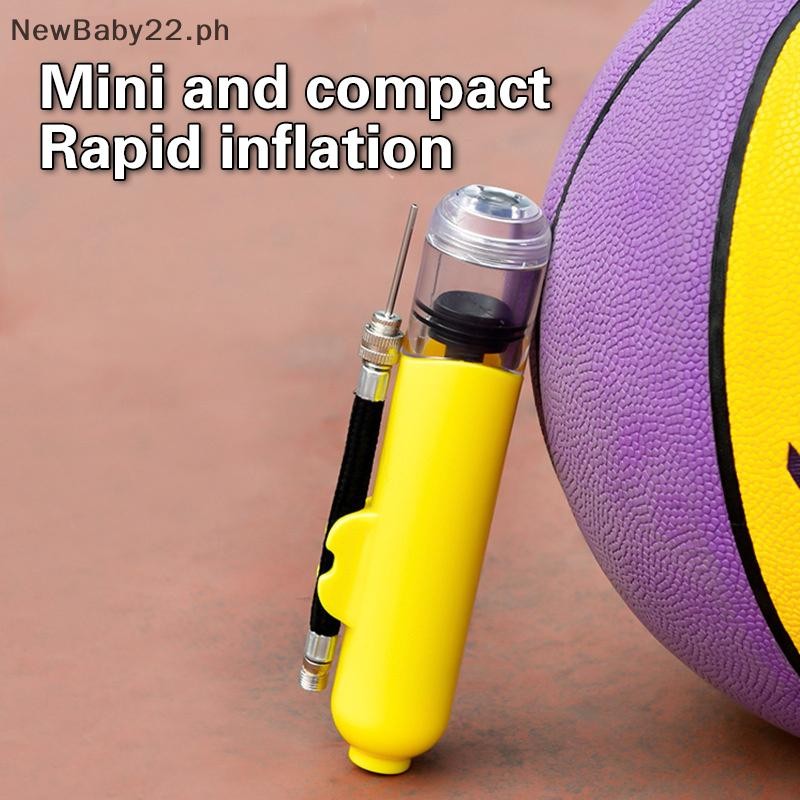 NewBaby 16cm Mini Ball Pump Portable Plastic Dual Action Sport Balls ...