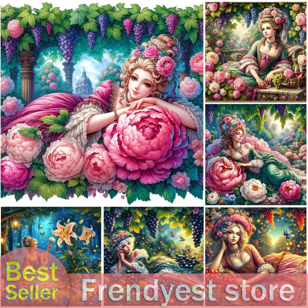 5D DIY Full Round Drill Diamond Painting Girl Kit Home Decor Art Craft ...