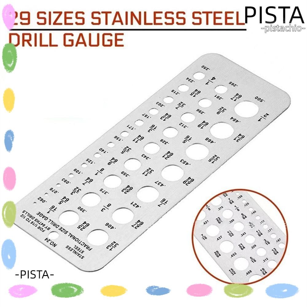PISTA Drill Bit Gauge, 1/16 Inch To 1/2 Inch Multifunctional Caliper ...