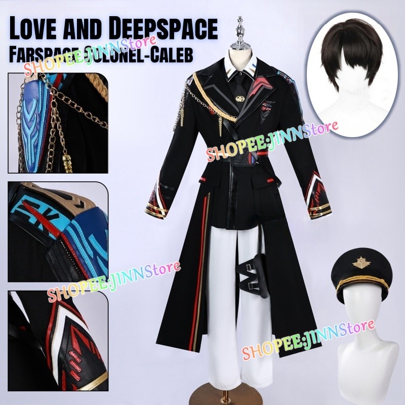 -JINN-FARSPACE COLONEL CALEB Cosplay Costume Wig LOVE AND DEEPSPACE ...