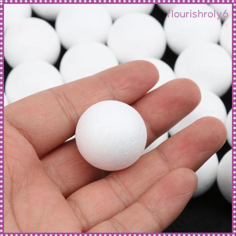 [flourishroly6] 100Pcs Blank White SOLID Polystyrene Balls - Foam ...