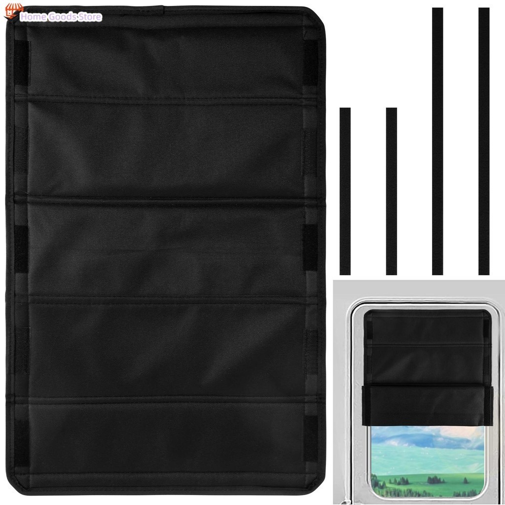RV Door Window Shade 25 x 16 Inch Foldable RV Window Cover Oxford Cloth