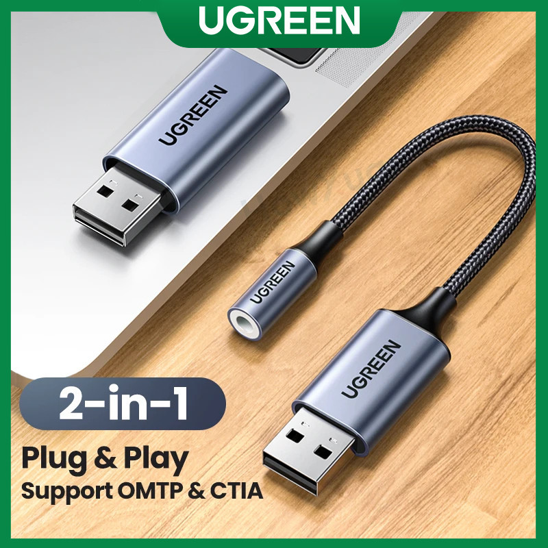 Titacute Usb Audio Adapter With 3 5mm Speaker Headphone And Microphone Jacks Usb A To 3 5 Mm Jack Adapter External Stereo Sound Card For Windows Mac Linux Pc Laptops Desktops Ps 5 Ps 4 Black