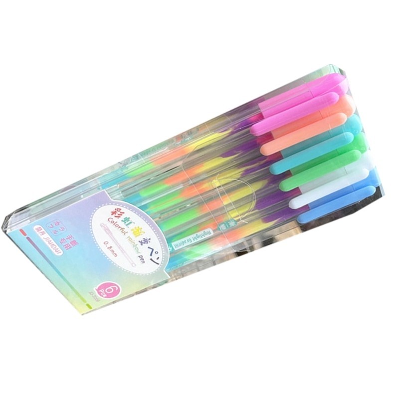 Stat 12 Pieces Glitter Pen Rainbow Gel Pen Rainbow Ballpoint Pen Neons  Gel Pen Decorative Pen for Scrapbooking Sketchi