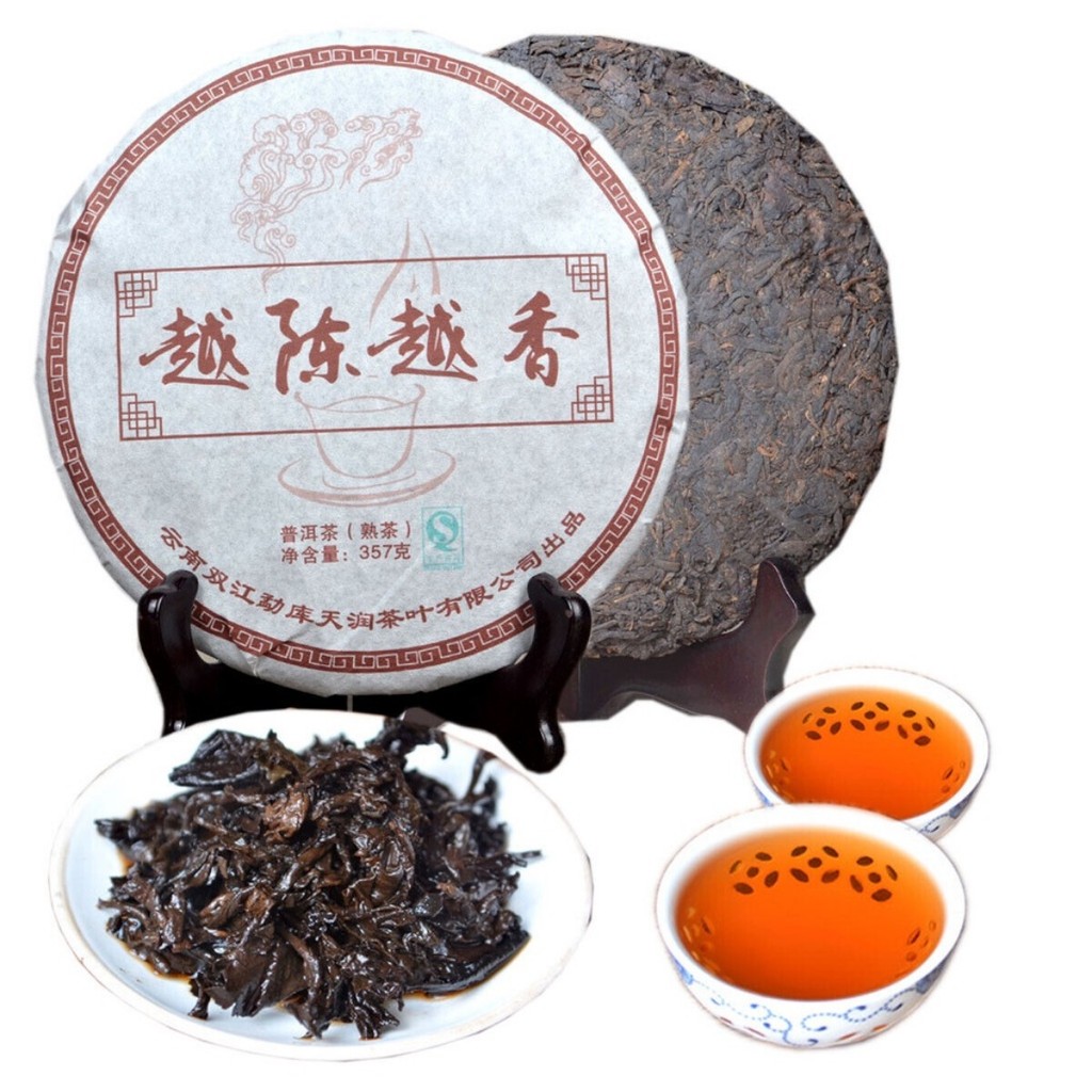 Puer Black Tea 357g Pu erh Tea Ripe Cake Yunnan Jingmaishan Premium Old ...