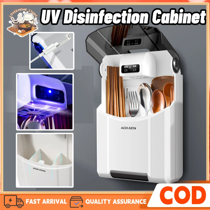 UV Disinfection Cabinet Wall Mounted Fork Disinfection Chopstick Rest ...