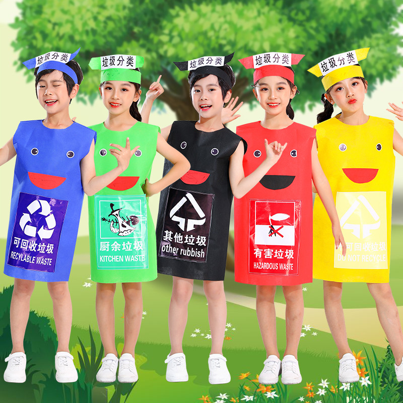 Garbage Classification Sign Environmental Protection Costume 3D Trash ...