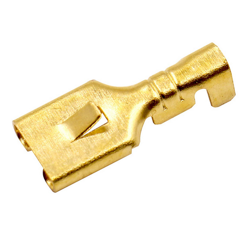 50/100pcs H62 brass tinned 6.3mm automotive terminal Automotive ...