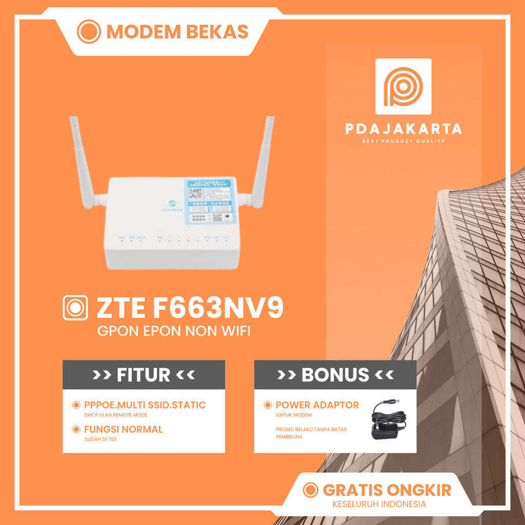 Onu MODEM ROUTER ZTE F663N ZXHN F663N V9 GPON BONUS ADAPTER | Shopee ...