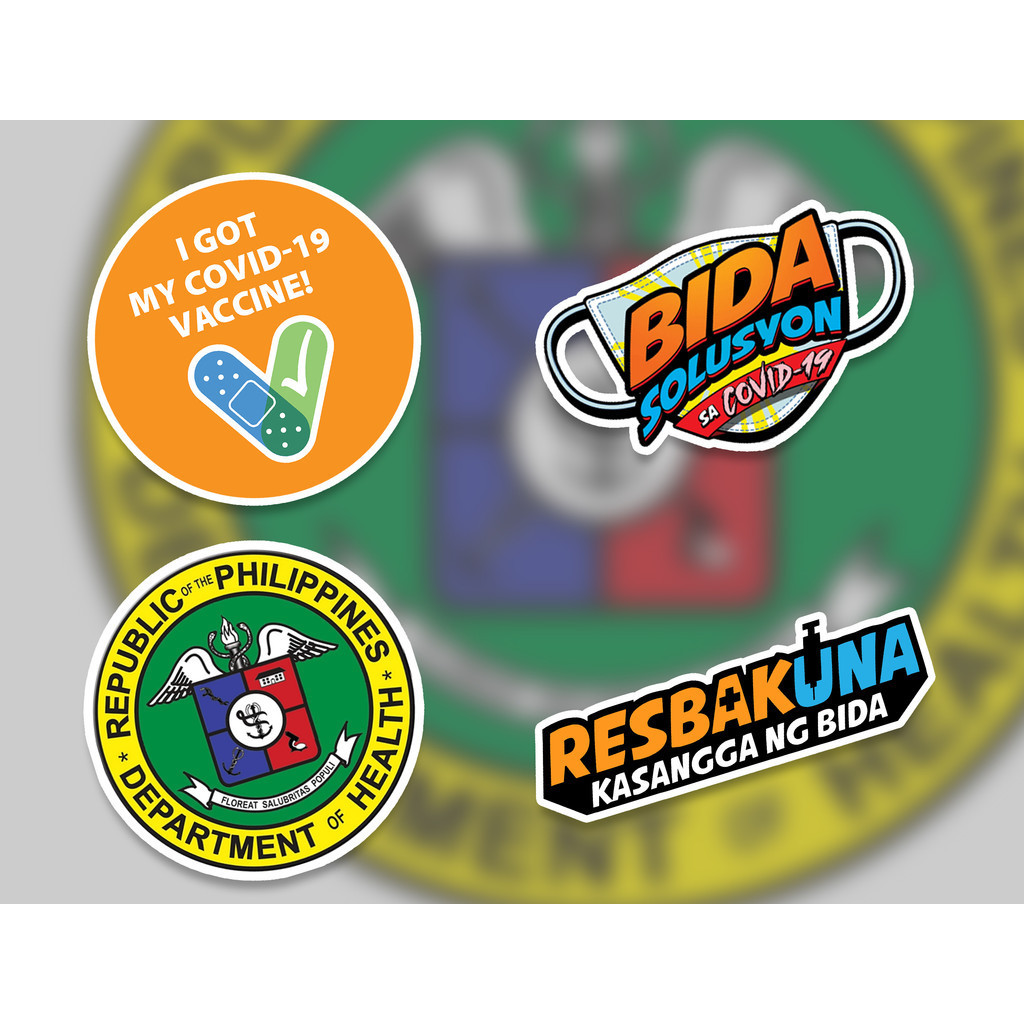 Resbakuna Waterproof Sticker Bida Solusyon Sticker DOH Sticker | Shopee ...