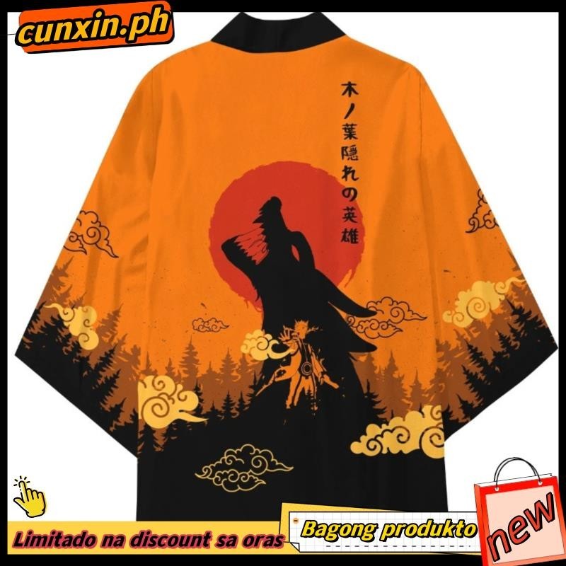 CustomFashionAnime Konoha Hokage Kurama Uchiha Sharingan Symbol Kimono ...