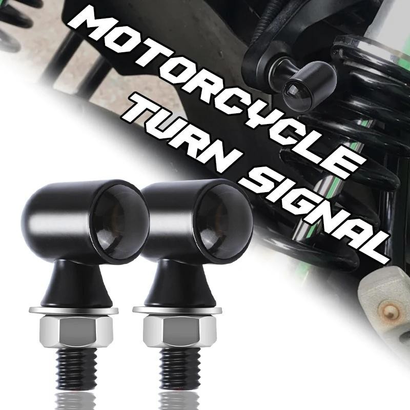 2pcs Aluminium Motorcycle led Turn Signal Light Black/Chrome Amber ...