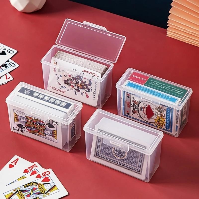 New Transparent Playing Cards Boxes Container PP Storage Case Packing 