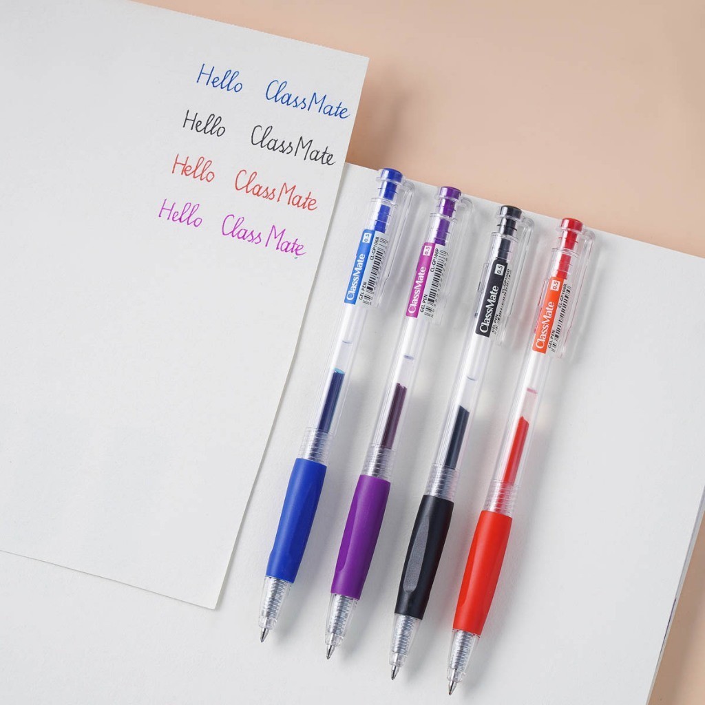 Classmate Gel Pen Nib 0.5mm, There Are 4 Colors Black Red Purple, Ink ...