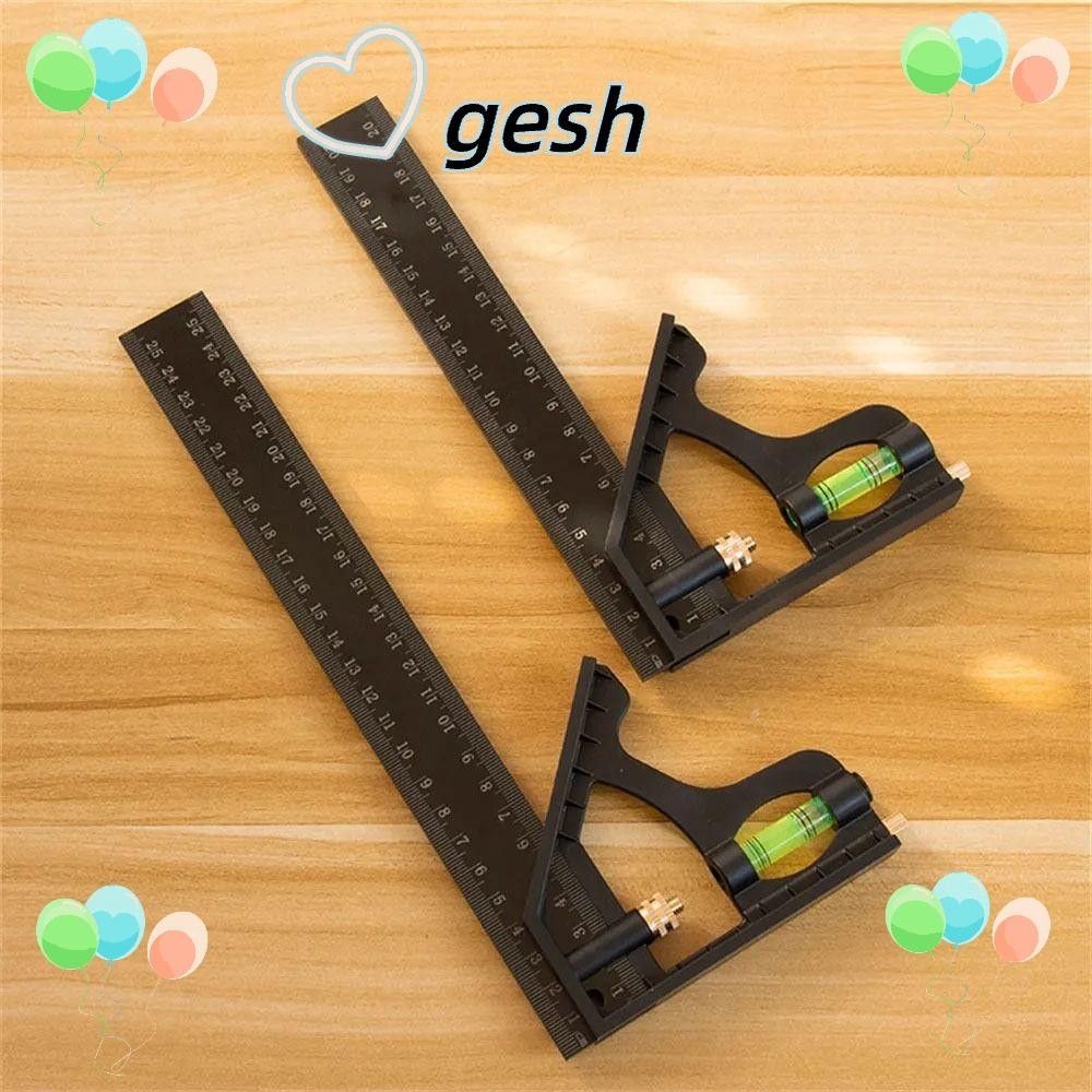 GESH1 Combination Right Angle Ruler, with Bubble 15/20/25cm Level Gauge
