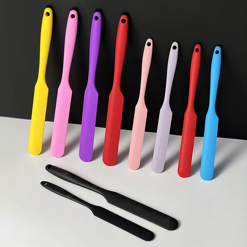 BUYMORE Small Silicone Long Scraper Cream Spreader Long Knife Scraper ...
