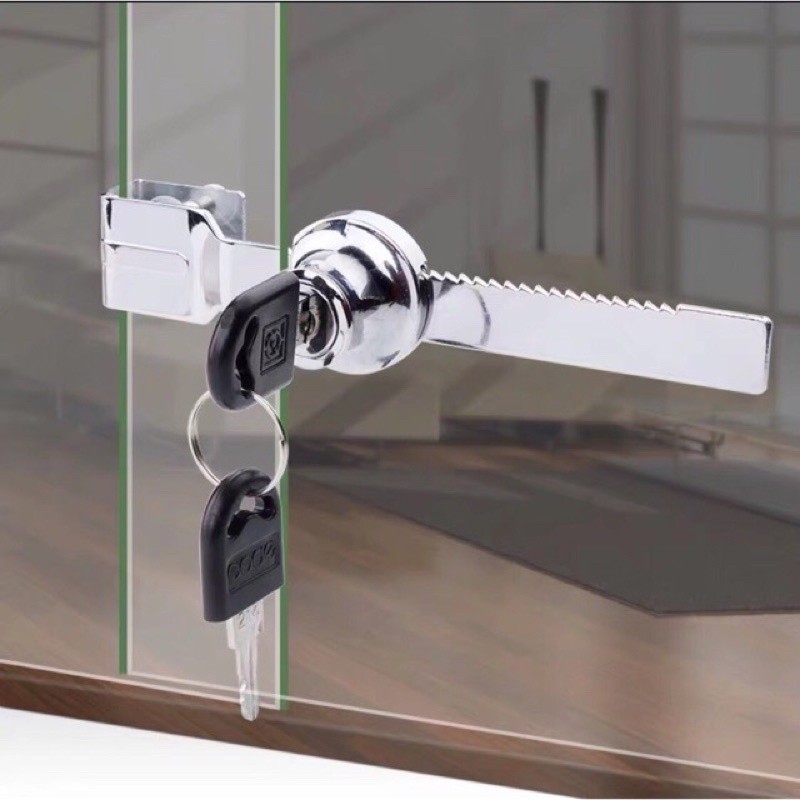 Sliding Glass Door Lock with 2 Keys Furniture Window Door Lock Cabinet ...