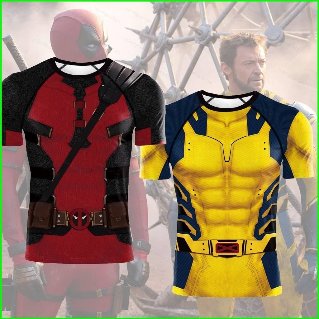 【YB1】 Deadpool Wolverine Cosplay cloth 3D summer T-shirt Anime Short ...