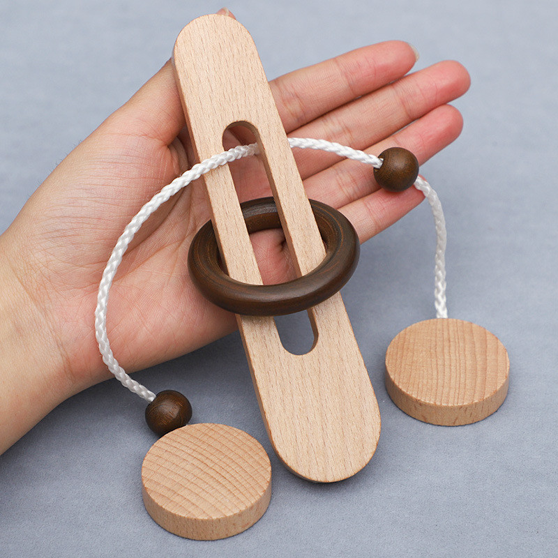 Intelligent Unlock Toy Kong Ming Lock Brain Teaser Iq Puzzles Wooden ...