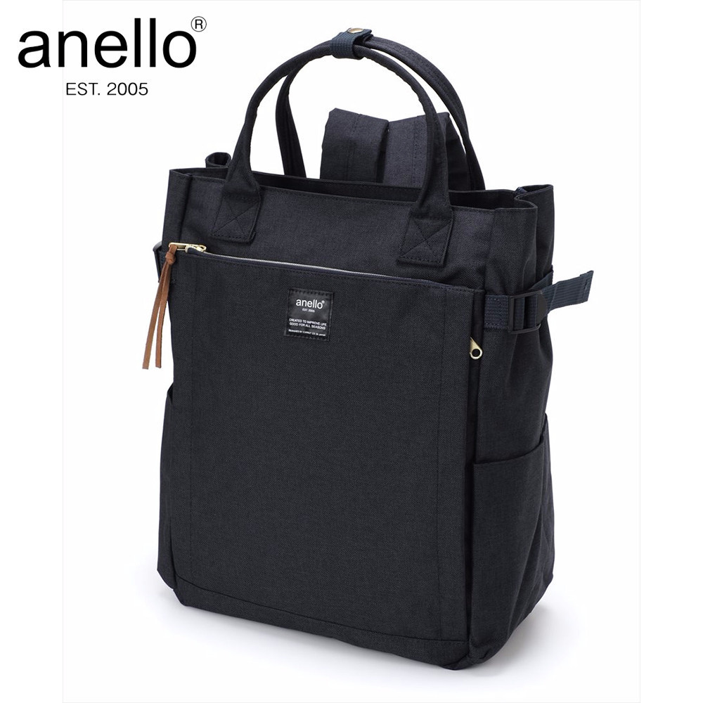 Size W 27cm H 37cm D 15cm Anello Polyester Canvas 10 Pocket 2 Way Tote Backpack AT C1225 Shopee Philippines