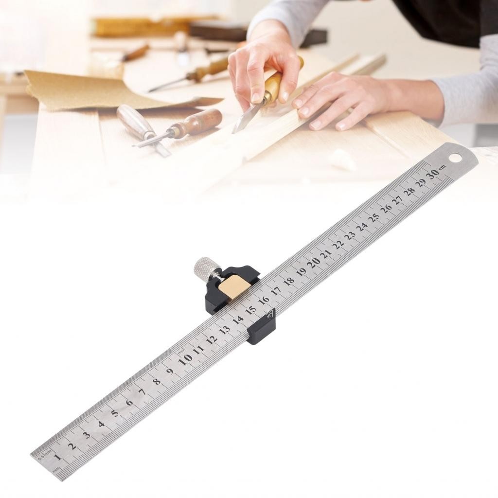 Superparis 12 Inch Stainless Steel Ruler Metal Kit with Conversion ...