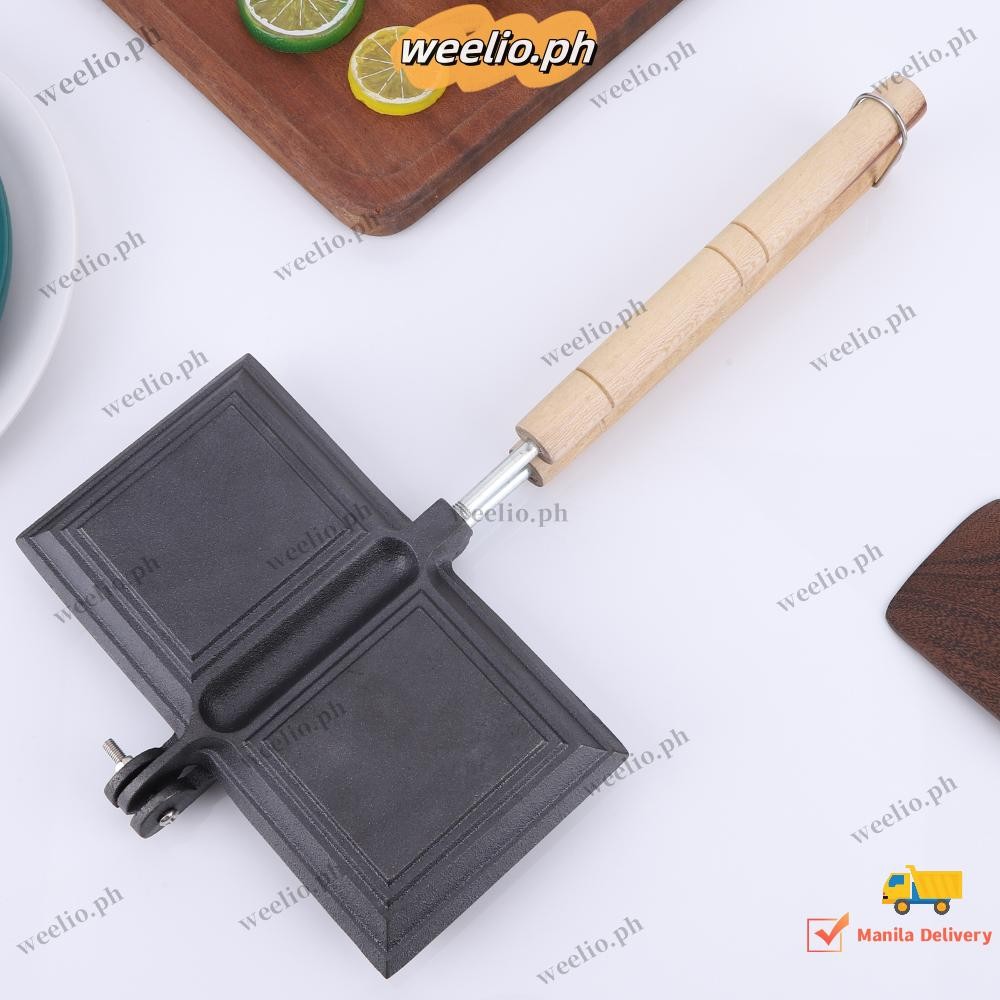 Cast Iron Sandwich Maker Double Sided Sandwich Hand Toaster Sandwich ...