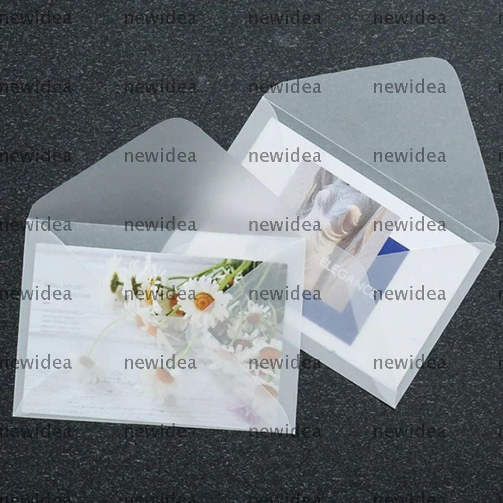 NEWIDEA 100pcs/lot Blank Translucent Envelope, Invitations Message Card ...