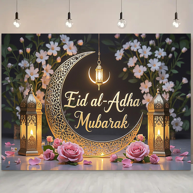 POSSBAY Eid Raya Photography Backdrop Eid Al-Adha Ramadan Cloth For ...