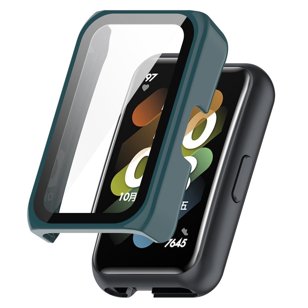 [COD] Tempered Glass Case For Huawei Band 7/6 Hard Pc + Film Shockproof ...