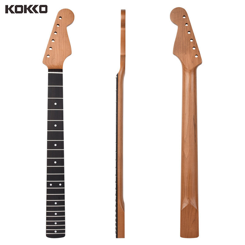 FF-READY! KOKKO 21-fret St Electric Guitar Neck Roasted Maple Handle ...