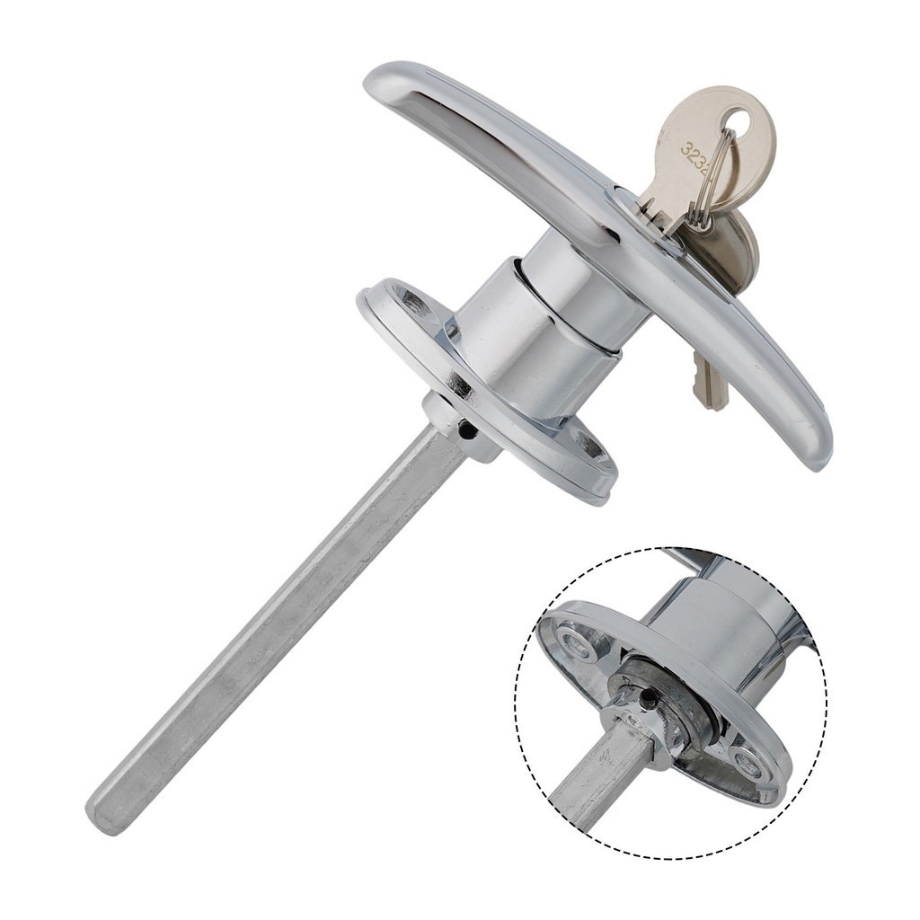 TOOLBOX GARAGE DOOR T-Handle Lock Trailer Door Latch Rear Fixing