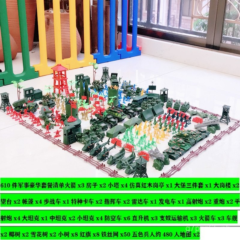 WWII Mini Soldiers Military Model Set Plastic Soldiers Miniature War ...