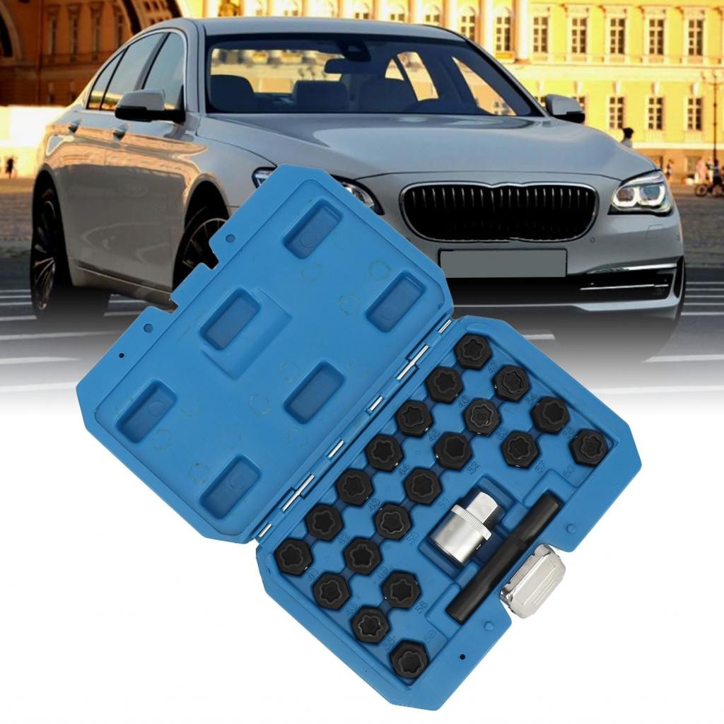 Ilike 22Pcs Wheel Locking Lug Nut Key Set Removal Tool High Strength ...