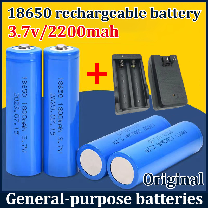 Original 18650 rechargeable battery 3.7v rechargeable lithium battery ...