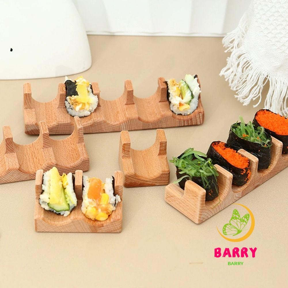 BARRY Wooden Sushi Rack, 1/2/3/4/5 Slots Japanese Style Sushi Serving ...