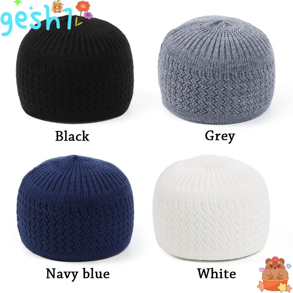 GESH1 Muslim Cap Female Skull Cap Men Prayer Mosque Hats | Shopee ...