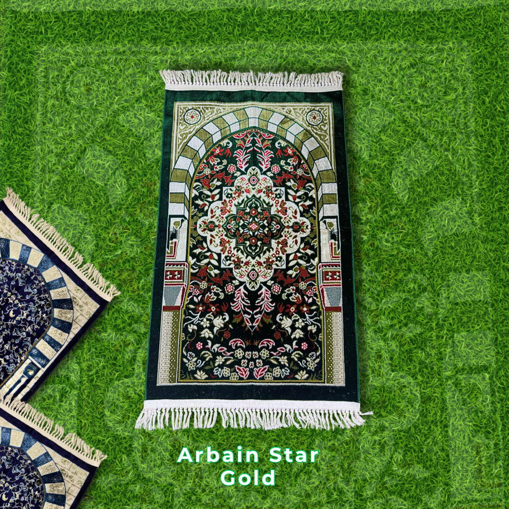 Arbain Star Gold Prayer Mat 70 x 110 Cm | Shopee Philippines