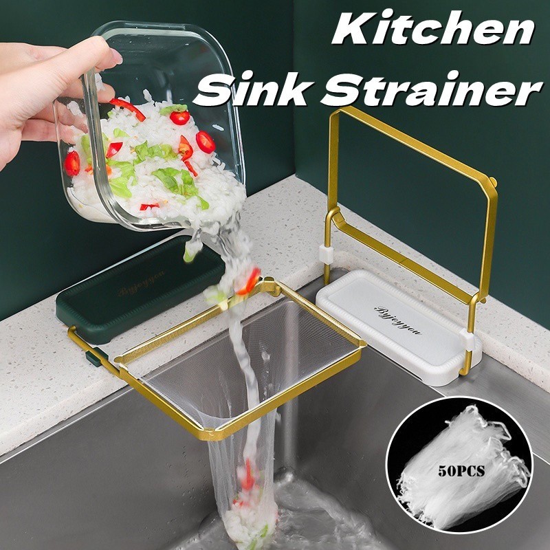 Foldable Kitchen Sink Strainer Anti-Clogged Mesh Filter Drain Rack for ...