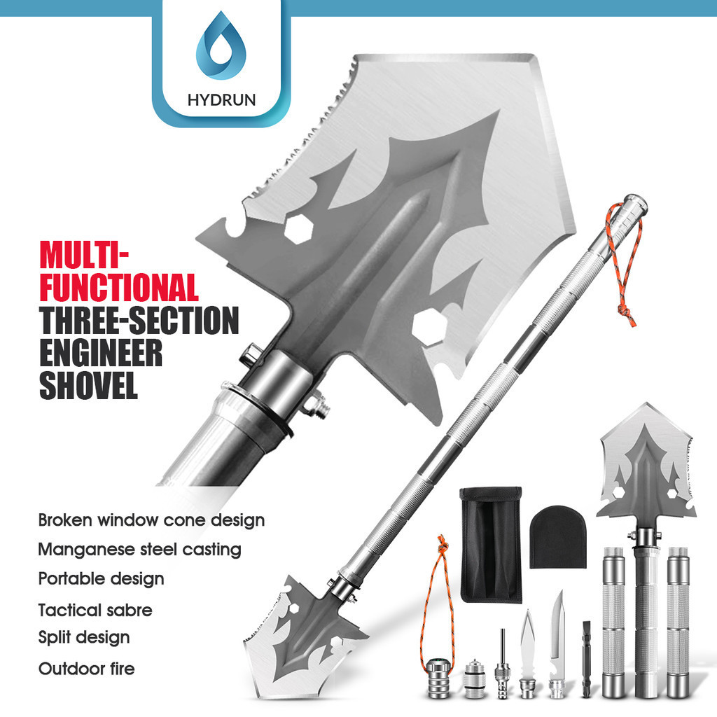 Heavy Duty Engineer Shovel Multipurpose Lengthened Folding Camping ...