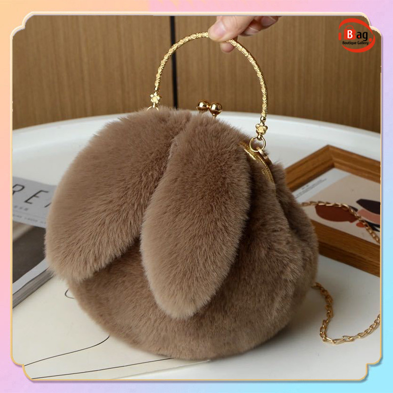 Rabbit Plush Crossbody Bag