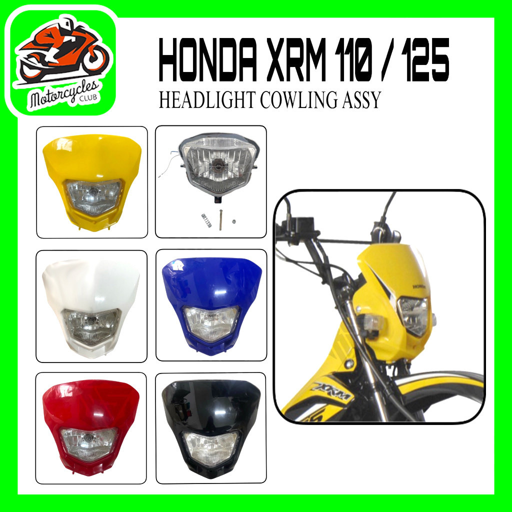 HONDA XRM 110/125 HEADLIGHT COWLING ASSY [HURRICANE SPEED] | Shopee ...